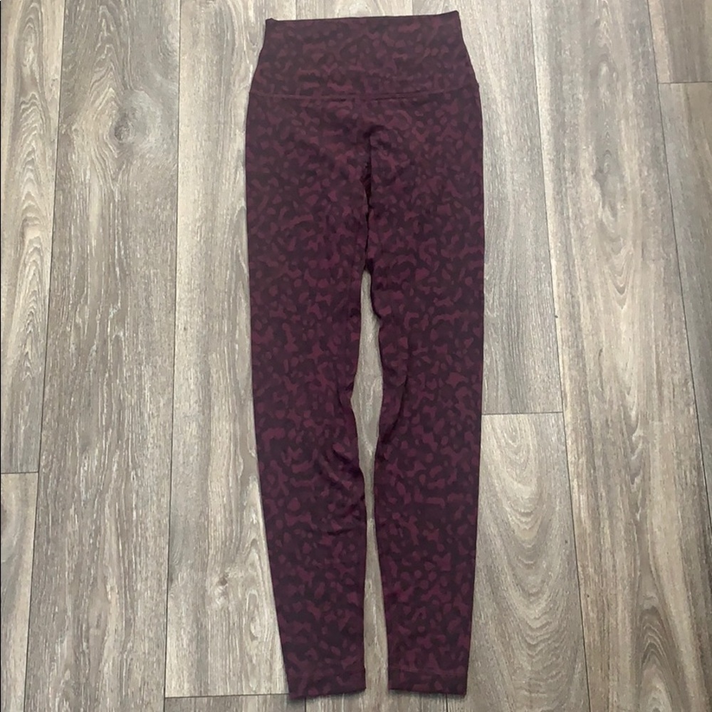 Lululemon Maroon Leopard / Camo Aligns